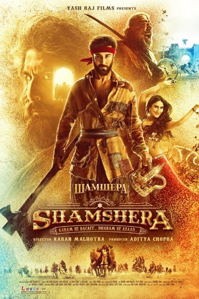 Download Shamshera (2022) Hindi 480p [500MB] || 720p [1.3GB] || 1080p [3GB]